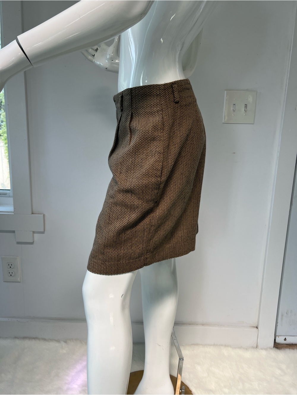 Vintage High waist cuffed women’s shorts dressy Made in U S 100% Cotton size 10 - Picture 3 of 7